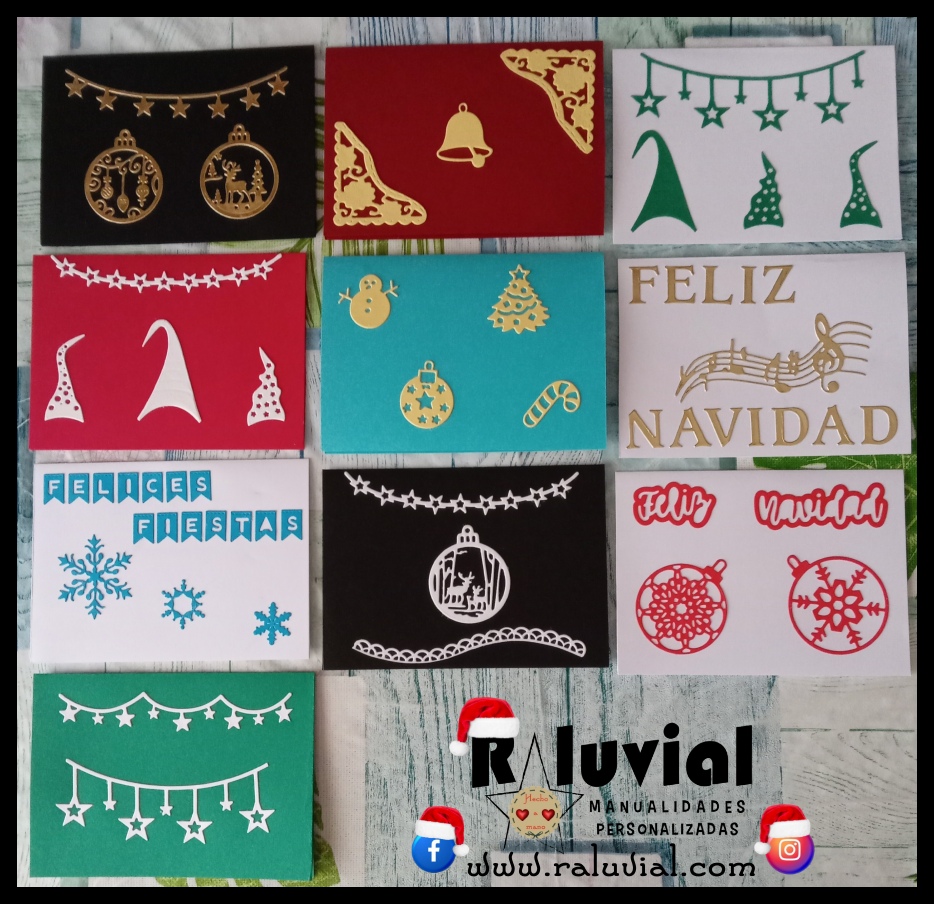 POSTALES O TARJETAS NAVIDAD HECHAS A MANO