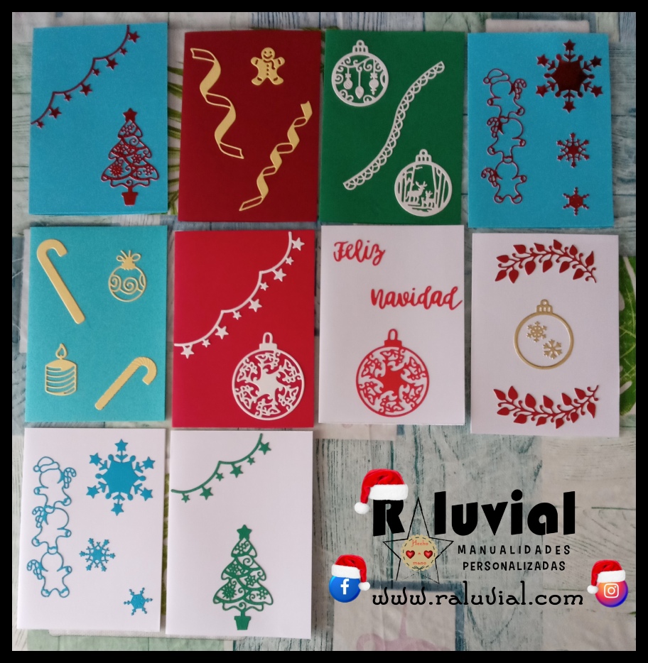 TARJETAS O POSTALES NAVIDAD HECHAS A MANO